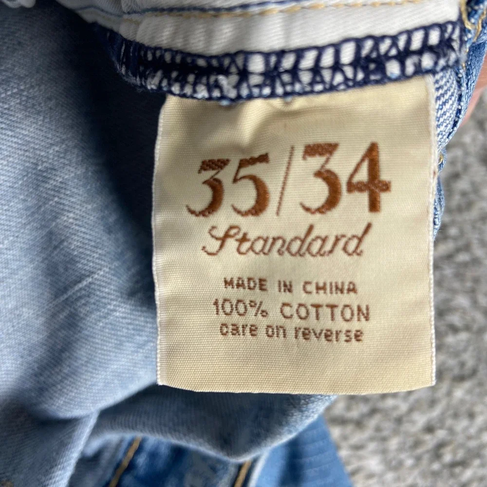 Tommy Bahama Standard Jeans Mens‎ 35x34 Blue Denim Straight Leg Casual Faded